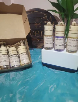 Aromatizador veicular Vivence com tampa difusora de madeira torneada.